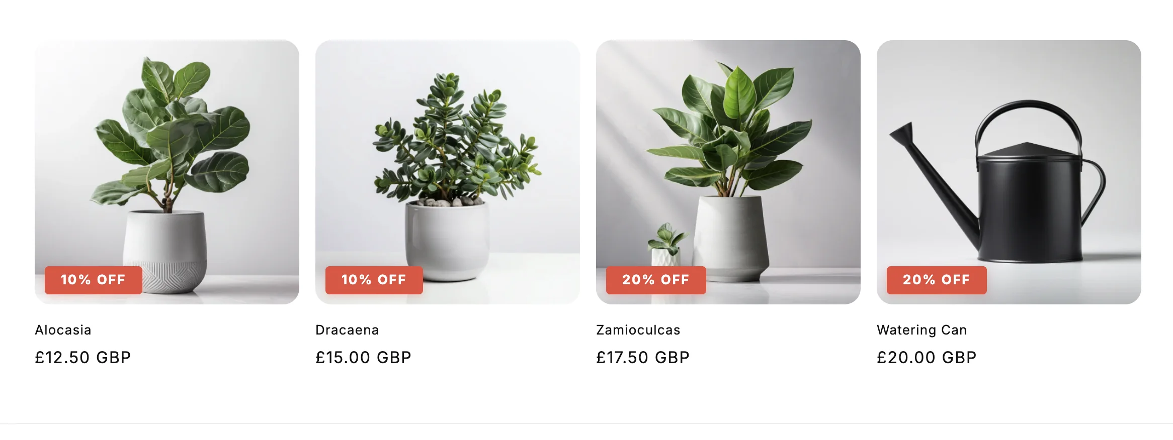 Product card with red ‘20% OFF’ badge in top-right corner