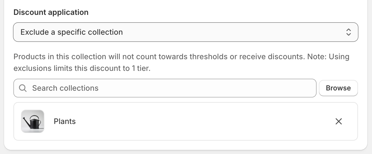 Exclude collection interface
