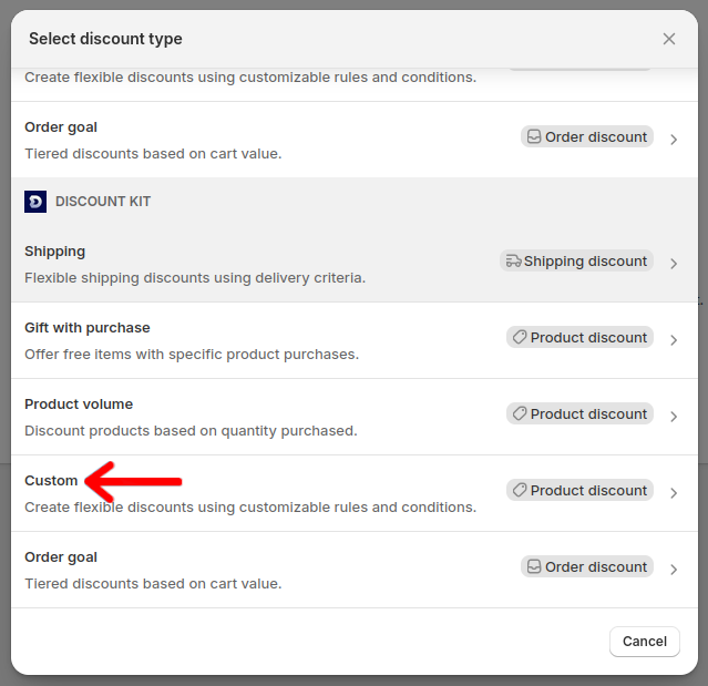 Select custom image