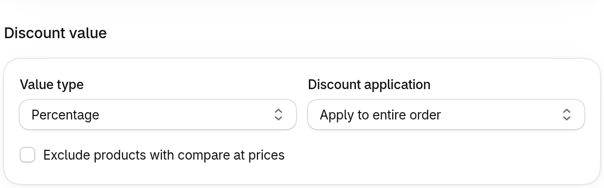 Order settings